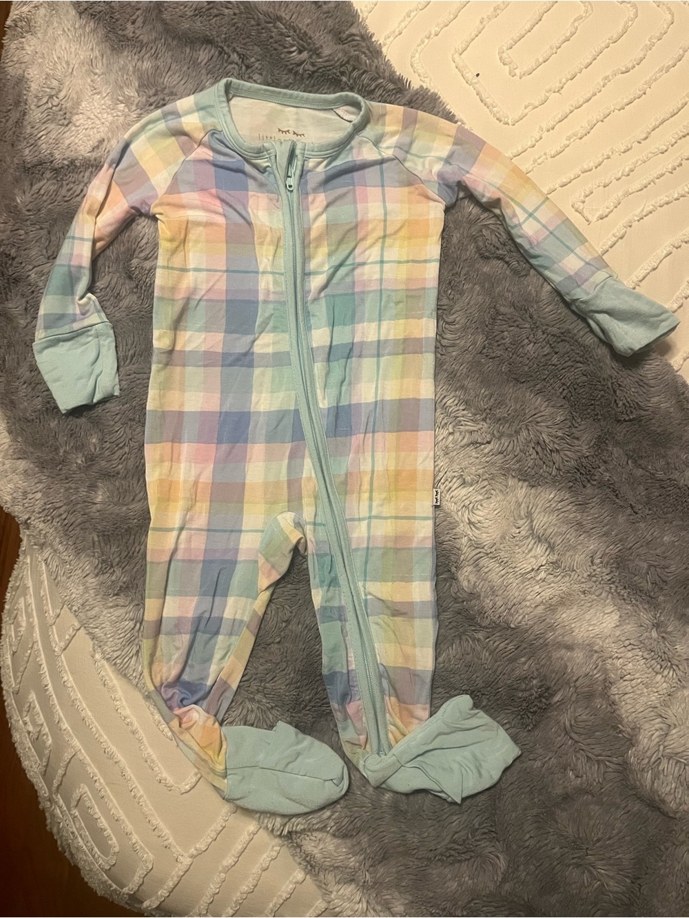 Little Sleepies Pastel Plaid Zippy